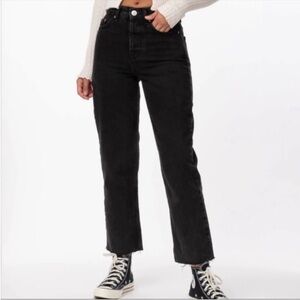 Urban Outfitters BDG PAX black high rise straight jeans